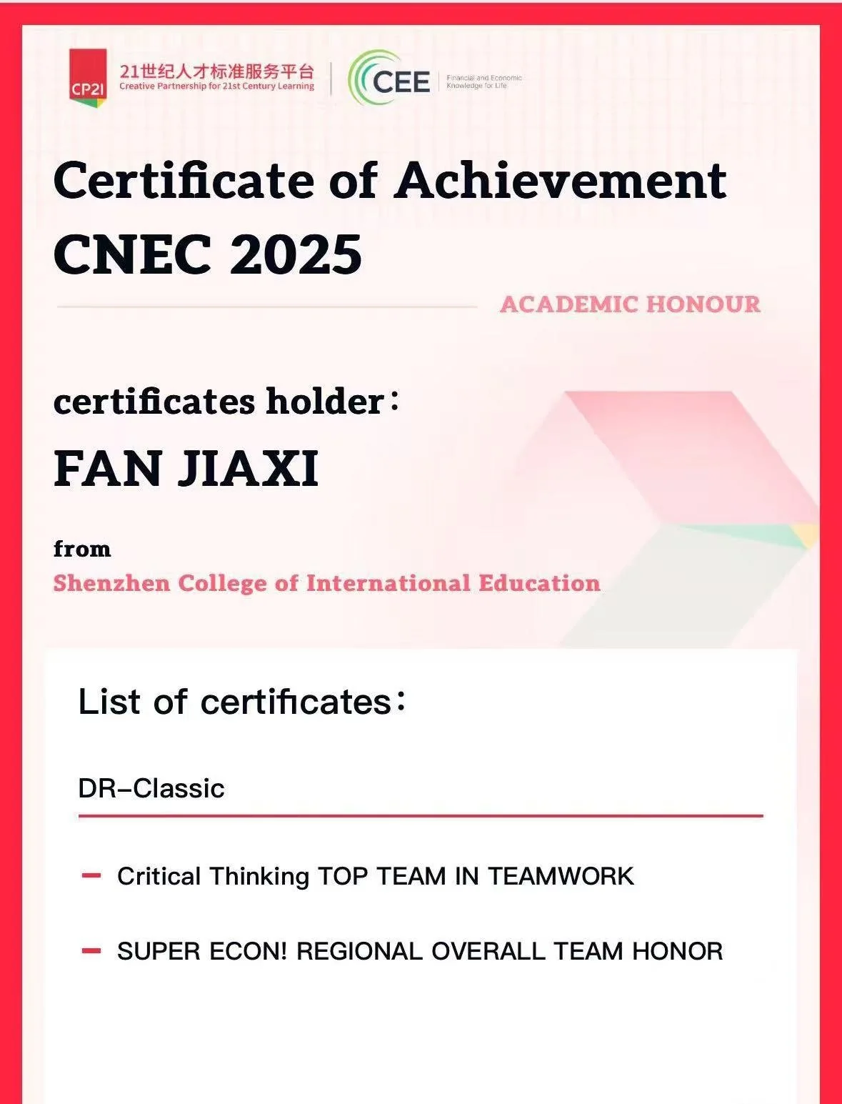 Award archive / econ
